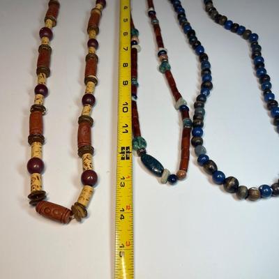 3wood/stone necklaces