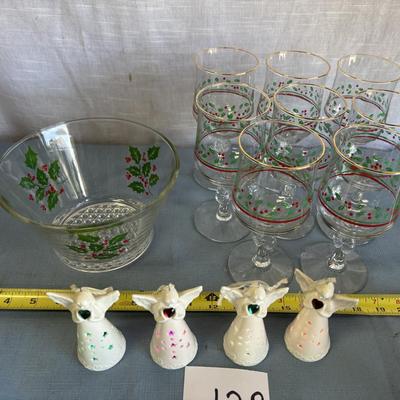 Christmas Glass and Decor Lot