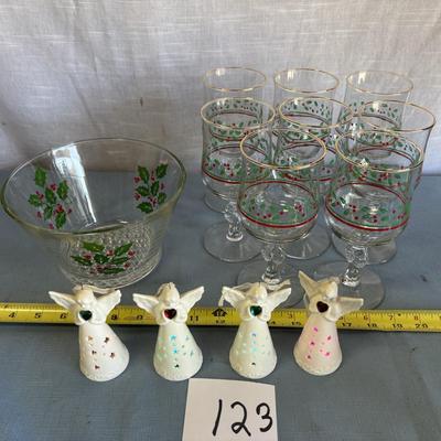 Christmas Glass and Decor Lot