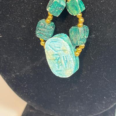 Vintage Revival Scarab Egyptian Beetle necklace