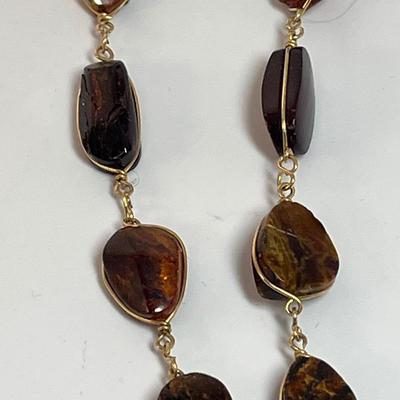 Dark Amber Nugget necklace