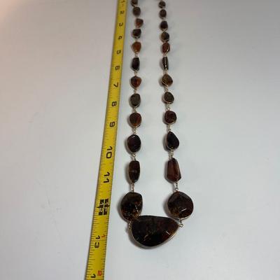 Dark Amber Nugget necklace