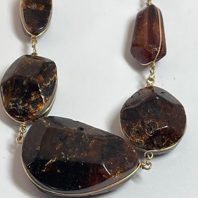 Dark Amber Nugget necklace