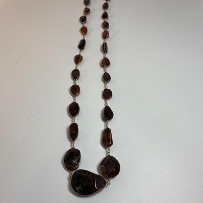 Dark Amber Nugget necklace