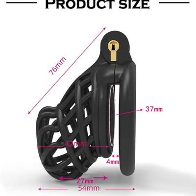 Brand New Chasty Cage Device Lightweight Nylon Resin Black for Men Male Toy New 3D Brontosaurus Collection (Wide Face Stegosaur)