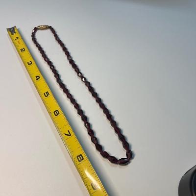 Vintage garnet necklace