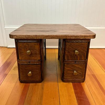 K486 Antique Oak Sewing Machine Drawers