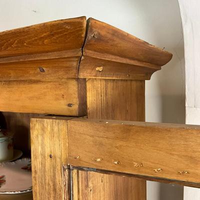490 Antique Pine/Poplar American Stepback Cabinet