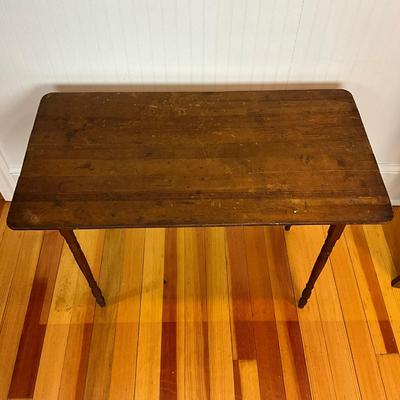K493 Antique Victorian Folding Sewing Table With Chair & Accessories