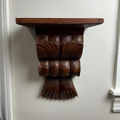 D497 Antique Victorian Carved Wall Shelf