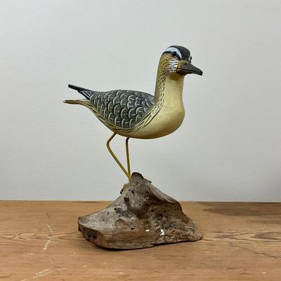 D507 Handcarved Sandpiper Decoy By Rollins Bradshaw