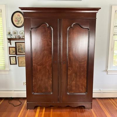 UBC521 Antique Two Door Armoire with Shelves