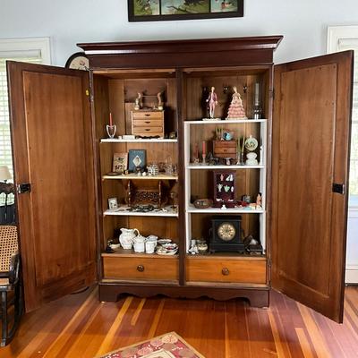 UBC521 Antique Two Door Armoire with Shelves
