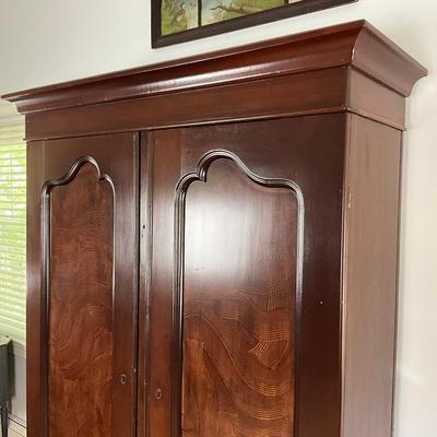 UBC521 Antique Two Door Armoire with Shelves