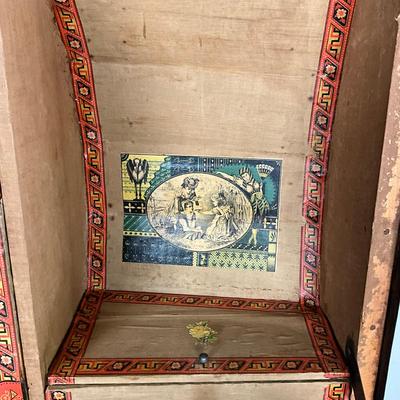 UBC528 Large Dome Top Banded Leather Wrapped Trunk
