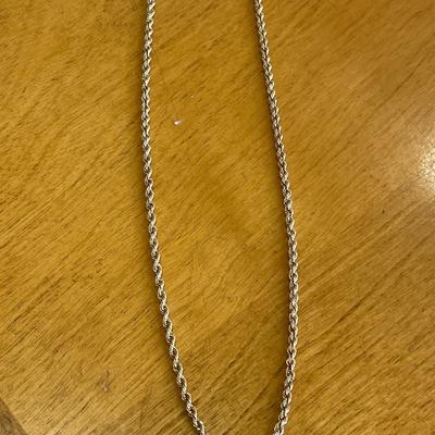 14k Peruvian gold necklace 20” long twisted