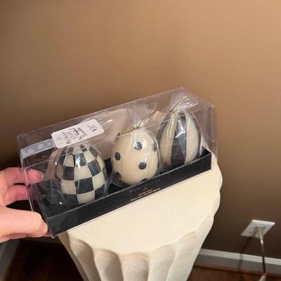 Mackenzie-Childs egg shaped candles