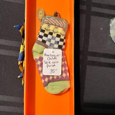 Mackenzie-Childs sock coin purse
