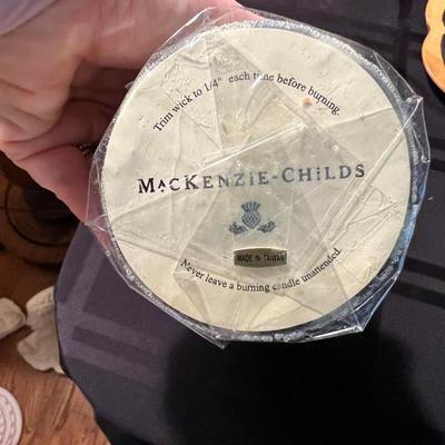 Mackenzie-Childs Courtly Check pillar candle
