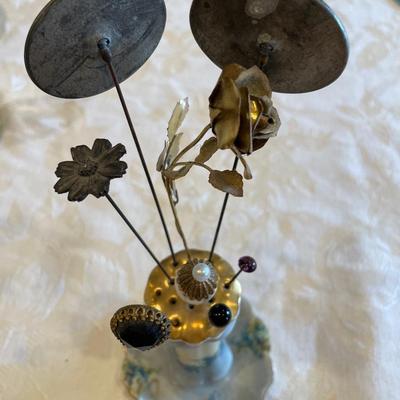 Floral vintage hat pin holder