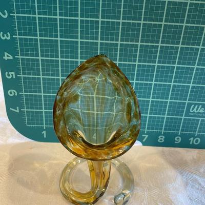 Hand blown lily glass vase