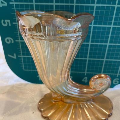 Marigold carnival cornucopia glass