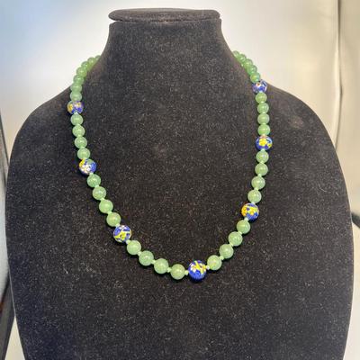 Vintage Jade/Cloisonne necklace