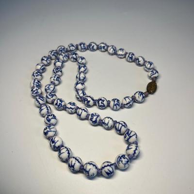 1970’s porcelain bead necklace