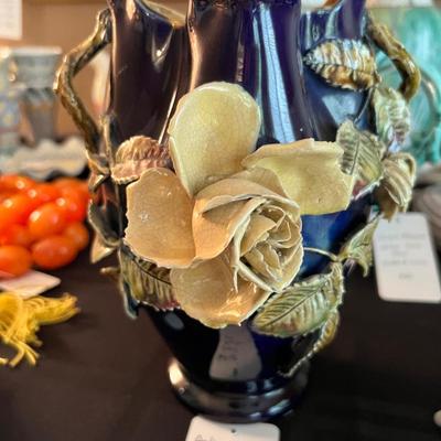 Antique French Majolica Vase