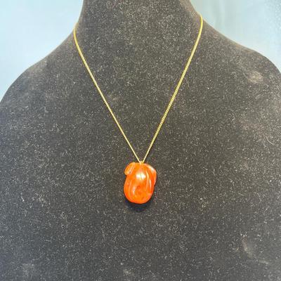 Asian carved necklace
