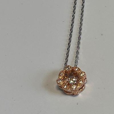 Pink 9.25 necklace with cubic Z’s