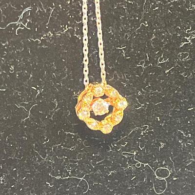 Pink 9.25 necklace with cubic Z’s