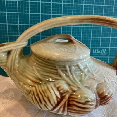 McCoy Pine cone tea pot and cream and sugar