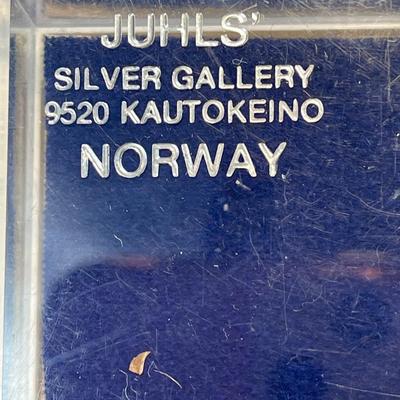 Two sterling Juhls’ Norway pins
