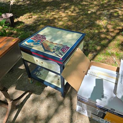 Folk Art Nautical Side Table