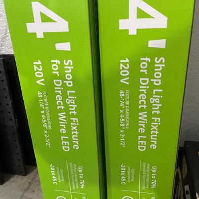 Two LED direct wire shop lights