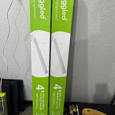 Two LED direct wire shop lights