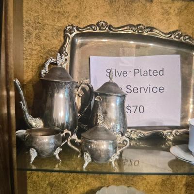 Vintage Silver-Plated Tea Service Set (5-Piece)
