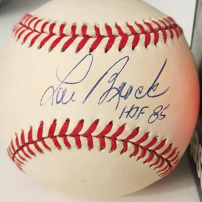 Lou Brock HOF 85 OMLB Signed Autographed Baseball