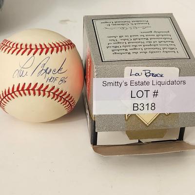 Lou Brock HOF 85 OMLB Signed Autographed Baseball