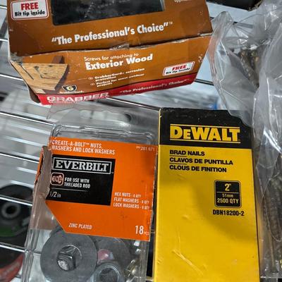 Screws Brad nails and washers