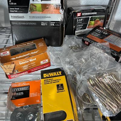 Screws Brad nails and washers