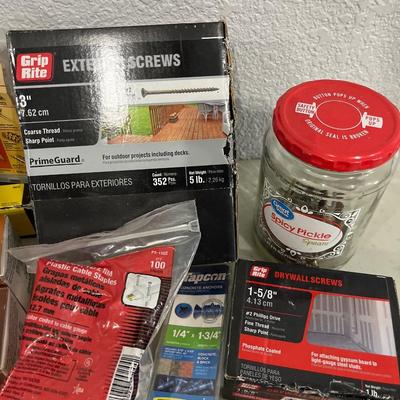 Large lot of screws and misc