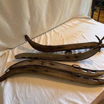 Two pairs Hames - Wood & Metal Horse Harness (LR-RG)