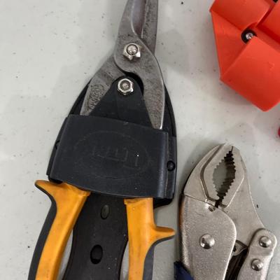 Vice grips, clamp, wire snips & debuting tool