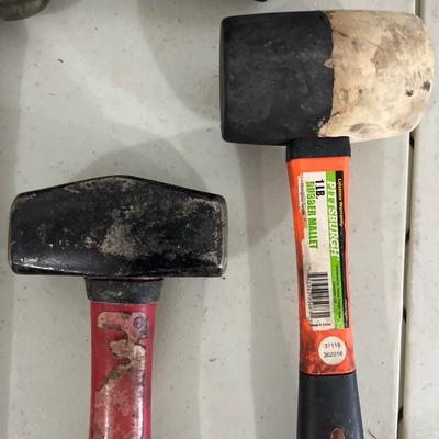 Hammers, mallets, and tool bag