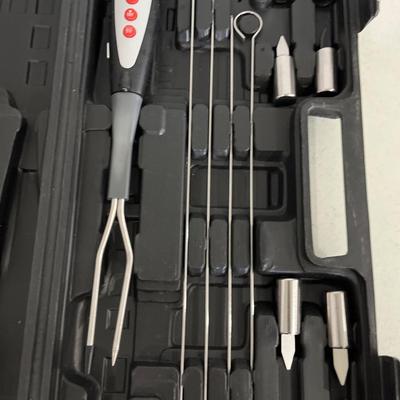 Camping gear with fishing reel