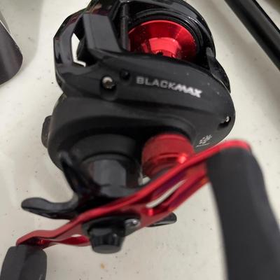 Camping gear with fishing reel