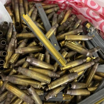 Spent shell casings, and two targets