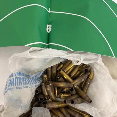 Spent shell casings, and two targets